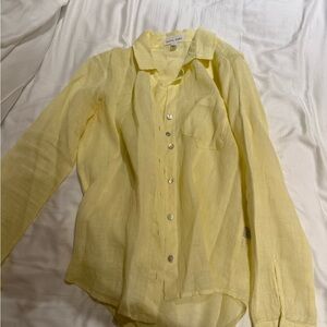 Bella Dahl Light Yellow Linen Shirt